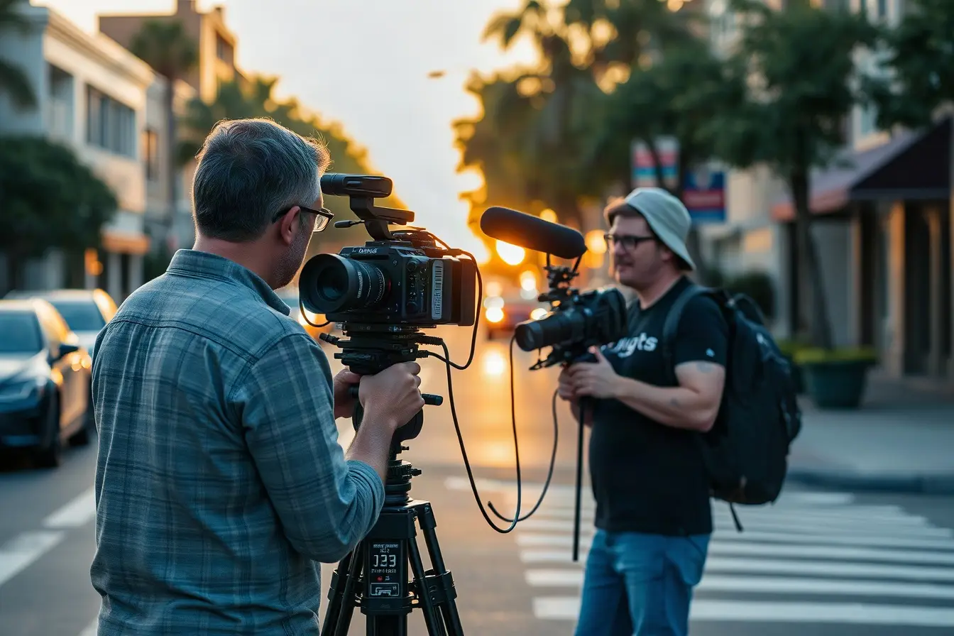 On-location brand content shoot on a San Diego street